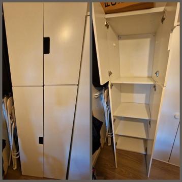 Handige witte opbergkast met legplanken – €40 beschikbaar voor biedingen