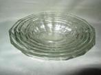 Val-Saint-Lambert, Luxval: serie 6 ovale schalen van Eclat!, Antiek en Kunst, Ophalen