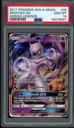 Mewtwo GX PSA 10 - 39/73 - Sun & Moon - Shining Legends 2017, Losse kaart, Zo goed als nieuw, Verzenden