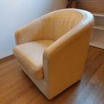 Fauteuil vintage club 1 personne, 100 à 125 cm, Enlèvement, Utilisé, Cuir