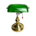 Vintage American Desk Lamp with Green Lamp Shade, Antiek en Kunst, Ophalen