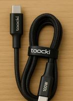 USB-C-naar-USB-C-kabel van 2 m - 100W/5A snel opladen - Zwar, Ophalen of Verzenden, Nieuw