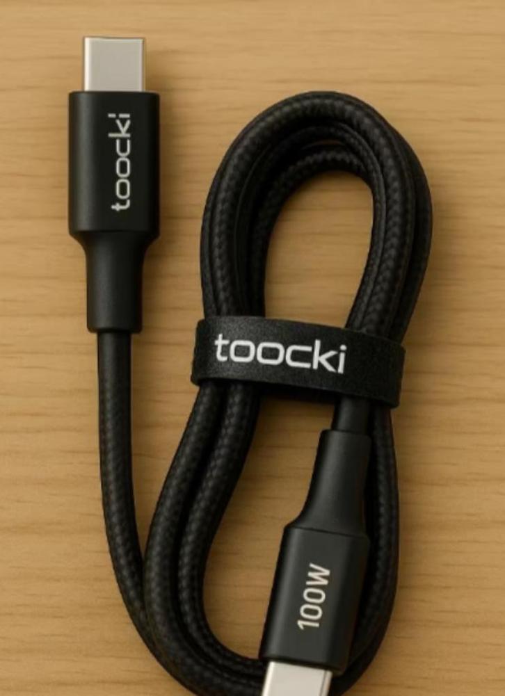 USB-C-naar-USB-C-kabel van 2 m - 100W/5A snel opladen - Zwar, Telecommunicatie, Mobiele telefoons | Telefoon-opladers, Nieuw, Ophalen of Verzenden