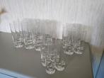 11 long drinkglazen 12,5h.6 glazen 10,5h.6 miniglaasjes, Antiek en Kunst, Ophalen