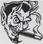 Satan Devil stoffen opstrijk patch embleem #2, Motoren, Verzenden