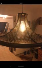 grand lustre rotin et bambou, Huis en Inrichting, Lampen | Kroonluchters, Ophalen, Zo goed als nieuw, Overige materialen