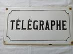 Ancienne plaque émaillée "Télégraphe", Enlèvement ou Envoi