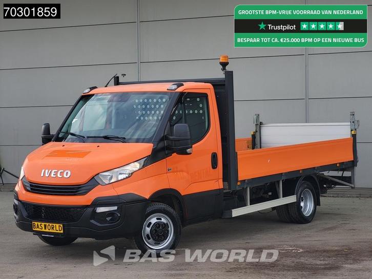 Iveco Daily 35C14 Open Laadbak Dubbelucht 3,5t Trekhaak Navi, Auto's, Bestelwagens en Lichte vracht, Bedrijf, Te koop, Airconditioning