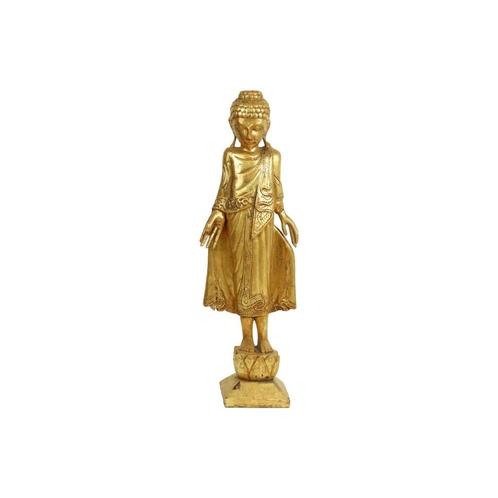Grote Houten Boeddha XL Bladgoud Verguld Vintage Thailand, Maison & Meubles, Accessoires pour la Maison | Statues de Bouddha, Utilisé