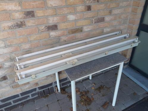 3 TL armaturen T8 120cm, Doe-het-zelf en Bouw, Bouwverlichting, Gebruikt, Lamp met armatuur, Minder dan 50 watt, Ophalen