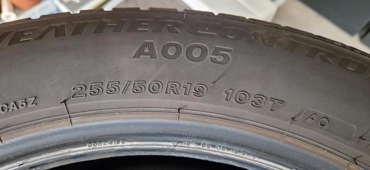 Bridgestone Weathercontrol 255/50R19 4-seizoensbanden, Auto-onderdelen, Banden en Velgen, Band(en), All Season, 19 inch, 255 mm
