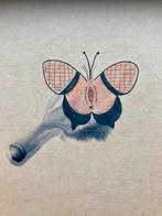 Vlinder op naakste wijze, Antiek en Kunst, Kunst | Tekeningen en Fotografie, Ophalen of Verzenden