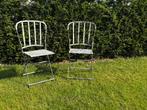 2 x stevige klapstoel tuinstoel metaal landelijke stijl, Ophalen of Verzenden, Zo goed als nieuw, Metaal, Inklapbaar
