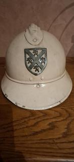 Casque blanc Pcomm Ville de Seraing 1930-50, Collections, Objets militaires | Général, Enlèvement ou Envoi, Gendarmerie, Casque ou Béret