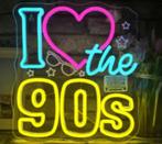 LED lamp neon stijl I love the 90s (32x29cm) Nieuw., Ophalen of Verzenden, Nieuw, Lichtbak of (neon) lamp
