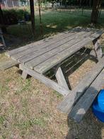 houten picknicktafel, Jardin & Terrasse, Tables de pique-nique, Enlèvement ou Envoi, Utilisé, Bois