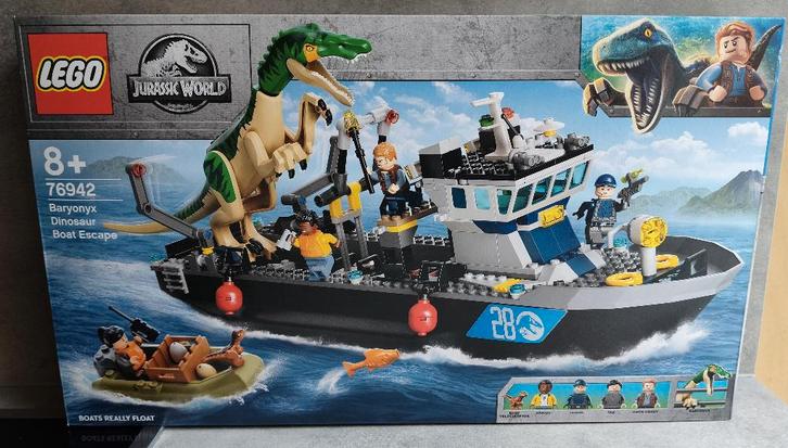 lego jurassic world 76942 bootontsnapping van dinosaurus, Kinderen en Baby's, Speelgoed | Duplo en Lego, Nieuw, Lego, Complete set