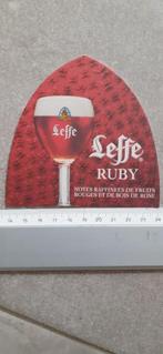 Sous bock Leffe Ruby/Blonde (recto/verso), Ophalen of Verzenden, Zo goed als nieuw, Viltje(s), Leffe