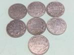 België 7 x 50 centimes 1909 zilver, Ophalen of Verzenden, Zilver