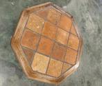 Eiken salontafel zeshoekig met stenen, Huis en Inrichting, Ophalen, Gebruikt