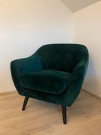 Green velvet fauteuil, Huis en Inrichting, Fauteuils, Ophalen, Kunststof, Design, 75 tot 100 cm