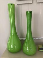 Design vazen, Groen, Glas, Zo goed als nieuw, 50 tot 75 cm