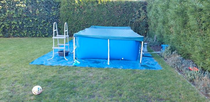 zwembad set Intex (rechthoekig) 4,5 meter op 2,2 meter, Tuin en Terras, Zwembaden, Gebruikt, Opzetzwembad, 80 tot 120 cm, 400 cm of meer