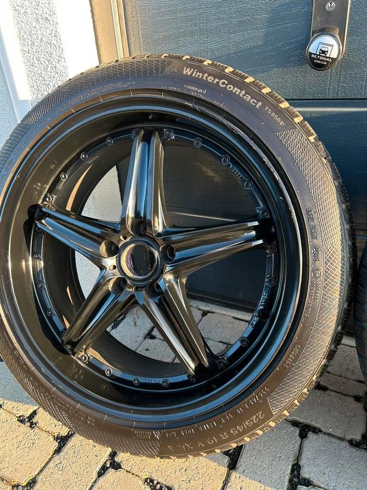 velgen met winterbanden (5x110), Auto-onderdelen, Banden en Velgen, Band(en), Winterbanden, 19 inch, 225 mm, Personenwagen, Gebruikt