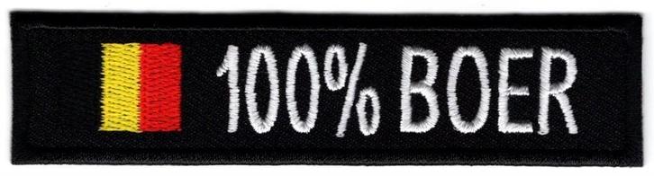 100% Boer Belgische vlag stoffen opstrijk patch embleem, Verzamelen, Kleding en Patronen, Nieuw, Verzenden
