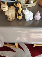 Plusieurs chats en bois et faïence à vendre., Maison & Meubles, Accessoires pour la Maison | Statues de Bouddha, Comme neuf, Enlèvement