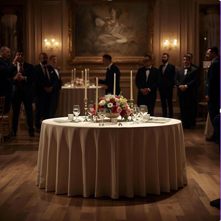 Verhuur van ronde tafels van 150 cm + verzending, Hobby en Vrije tijd, Feestartikelen | Verhuur, Nieuw, Ophalen of Verzenden