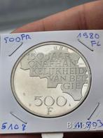 500 frank 1980 Belgisch bewijs Zilver, Ophalen of Verzenden, Zilver, Zilver