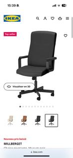 Chaise de bureau à roulette modèle IKEA MILLBERGET, Comme neuf