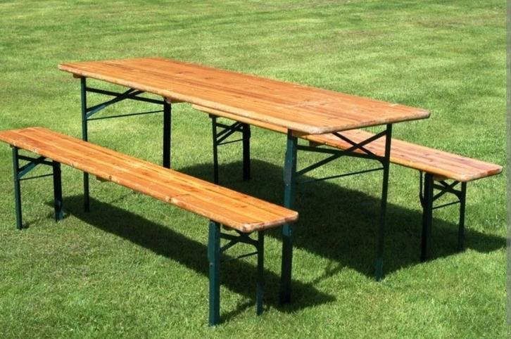 Biertafels te huur, Tuin en Terras, Picknicktafels, Zo goed als nieuw, Ophalen