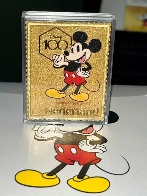 Gouden Mickey Mouse postzegel PostNL gelimiteerd 24 karaat, Timbres & Monnaies, Timbres | Pays-Bas, Non oblitéré, Après 1940, Enlèvement ou Envoi