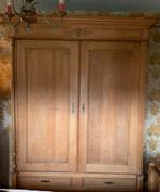 Grande garde-robe ancienne en chêne, Maison & Meubles, Armoires | Penderies & Garde-robes, Enlèvement, Comme neuf, Chêne