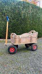 Bolderkar hout met rubber luchtbanden, Ophalen, Zo goed als nieuw