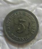Monnaie munten allemagne 5 pfennig 1914 A Aigle, Postzegels en Munten, Munten | Europa | Euromunten, Duitsland, Ophalen of Verzenden