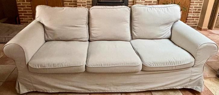 Woonkamer 3+2+2+ voetenbank, Huis en Inrichting, Zetels | Zetels, Gebruikt, Vierpersoons of meer, Ophalen