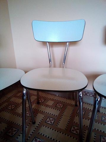 Chaises en mélamine, style Formica (années 80') beschikbaar voor biedingen