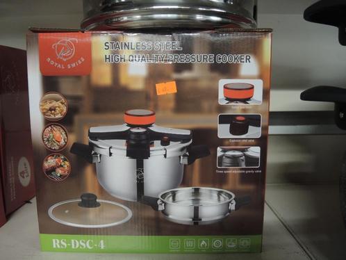 R.S snelkookpan/stoompan 2 in 1 nieuw!, Maison & Meubles, Cuisine | Casseroles & Poêles, Neuf, Casserole ou Cocotte-minute, Inox