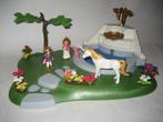 Playmobil tuin met fontein met koningskinderen en eenhoorn, Enfants & Bébés, Jouets | Playmobil, Comme neuf, Ensemble complet