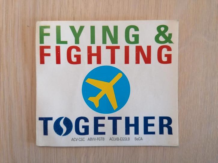 Sabena Sticker #029 Flying & Fighting Together 8x9, Verzamelen, Stickers, Nieuw, Bedrijf of Vereniging, Ophalen of Verzenden