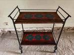 Vintage roltafel voor bv dranken, Ophalen, Gebruikt, 50 tot 100 cm, Retro - vintage