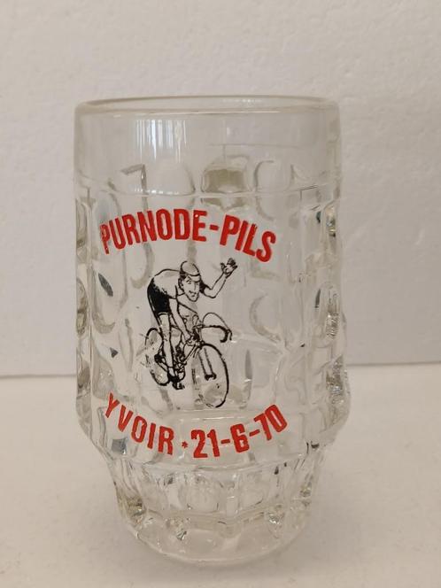 Voormalige PURNODE PILS YVOIR-mok 21-06-1970 van de Brasseri, Verzamelen, Biermerken, Gebruikt, Pul(len), Overige merken, Ophalen of Verzenden