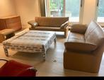 ederen salon Jori (JR-8700) 2x driezit + poef, Huis en Inrichting, Ophalen, Gebruikt, Leer, Moderne Klassieker