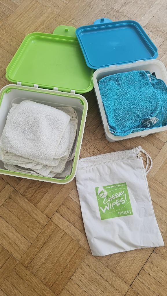 Herbruikbare set babydoekjes — Cheeky Wipes, Kinderen en Baby's, Badjes en Verzorging, Gebruikt, Overige typen, Ophalen of Verzenden