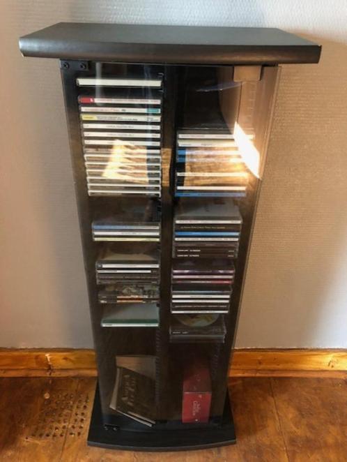 CD-kast-plank met glas als nieuw, Cd's en Dvd's, Cd's | Pop, Zo goed als nieuw, Ophalen
