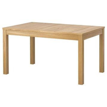 Table extensible BJURSTA IKEA – placage chêne, bon état, Enlèvement, Utilisé, Rectangulaire, Pin