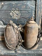 Houten Nepalese kruikjes met deksel, Ophalen, ., ,, Zo goed als nieuw